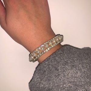 Pearl/rhinestone bracelet